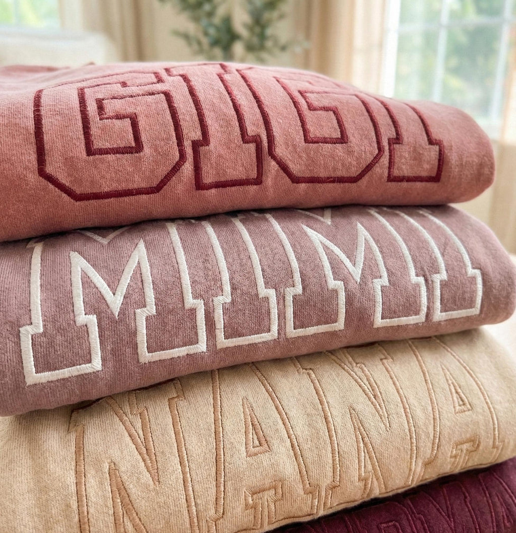 Custom Mama Embroidered Sweatshirt, Name On Sleeve With Heart, Mama Est Year Shirt, Grandma Shirt With Date, Gift For New Mom,Mothers Day Gift