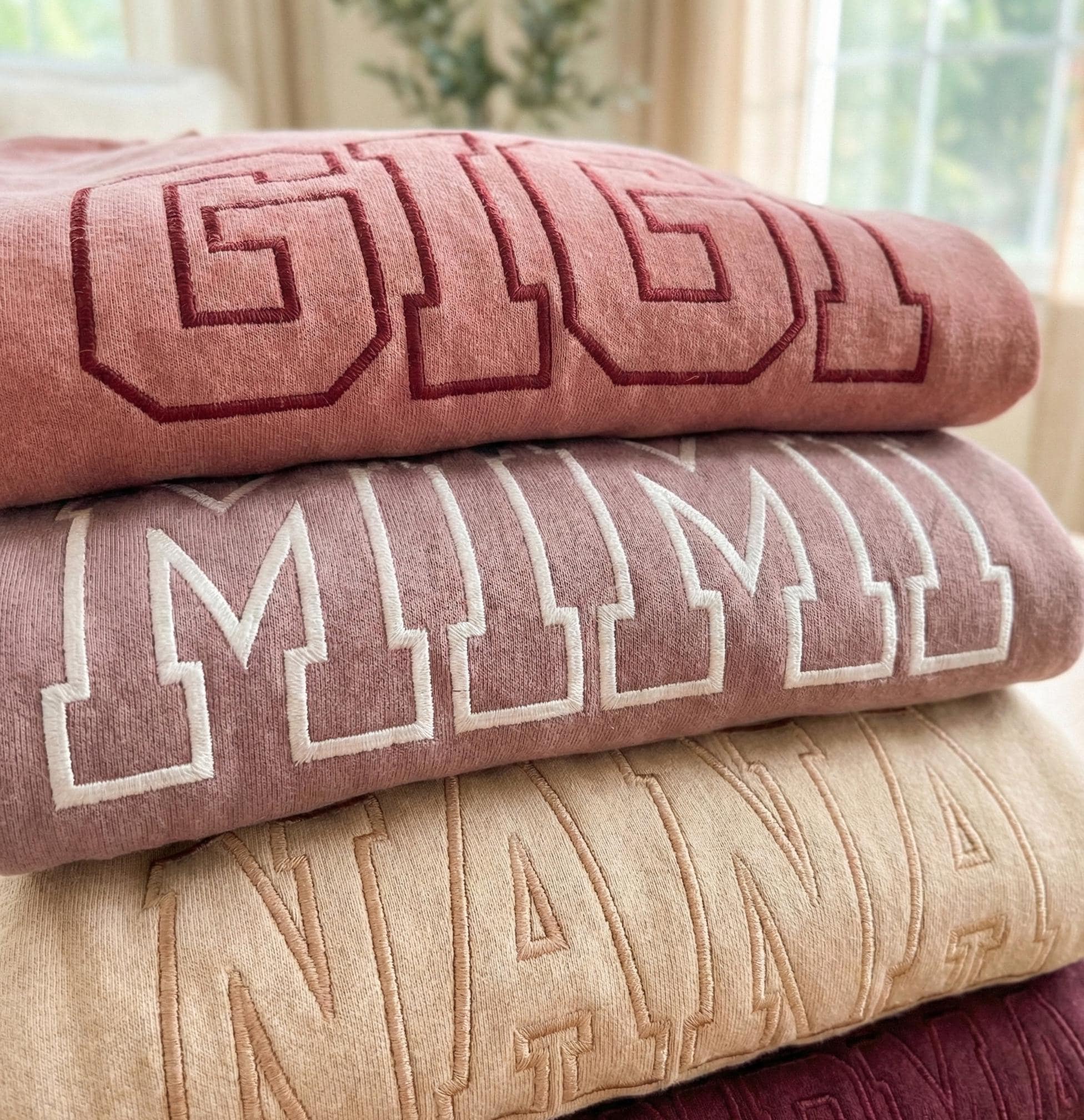 Custom Mama Embroidered Sweatshirt, Name On Sleeve With Heart, Mama Est Year Shirt, Grandma Shirt With Date, Gift For New Mom,Mothers Day Gift
