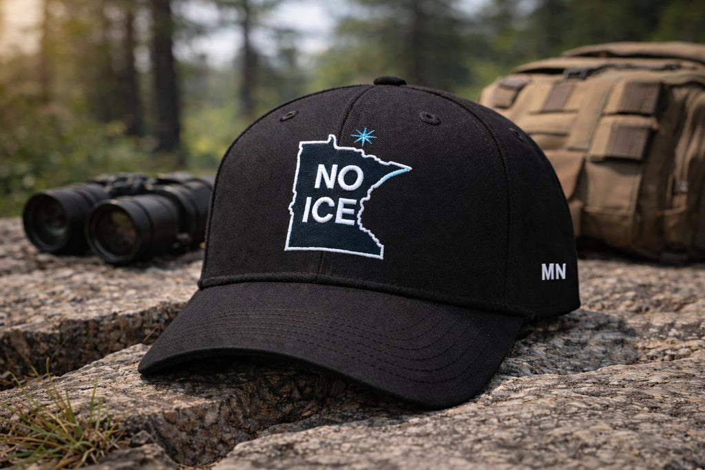 Minnesota Embroidered Hat, MN Loon Protest Wash Baseball Cap, No Ice & Abolish ICE Activist Hat, Political Gift