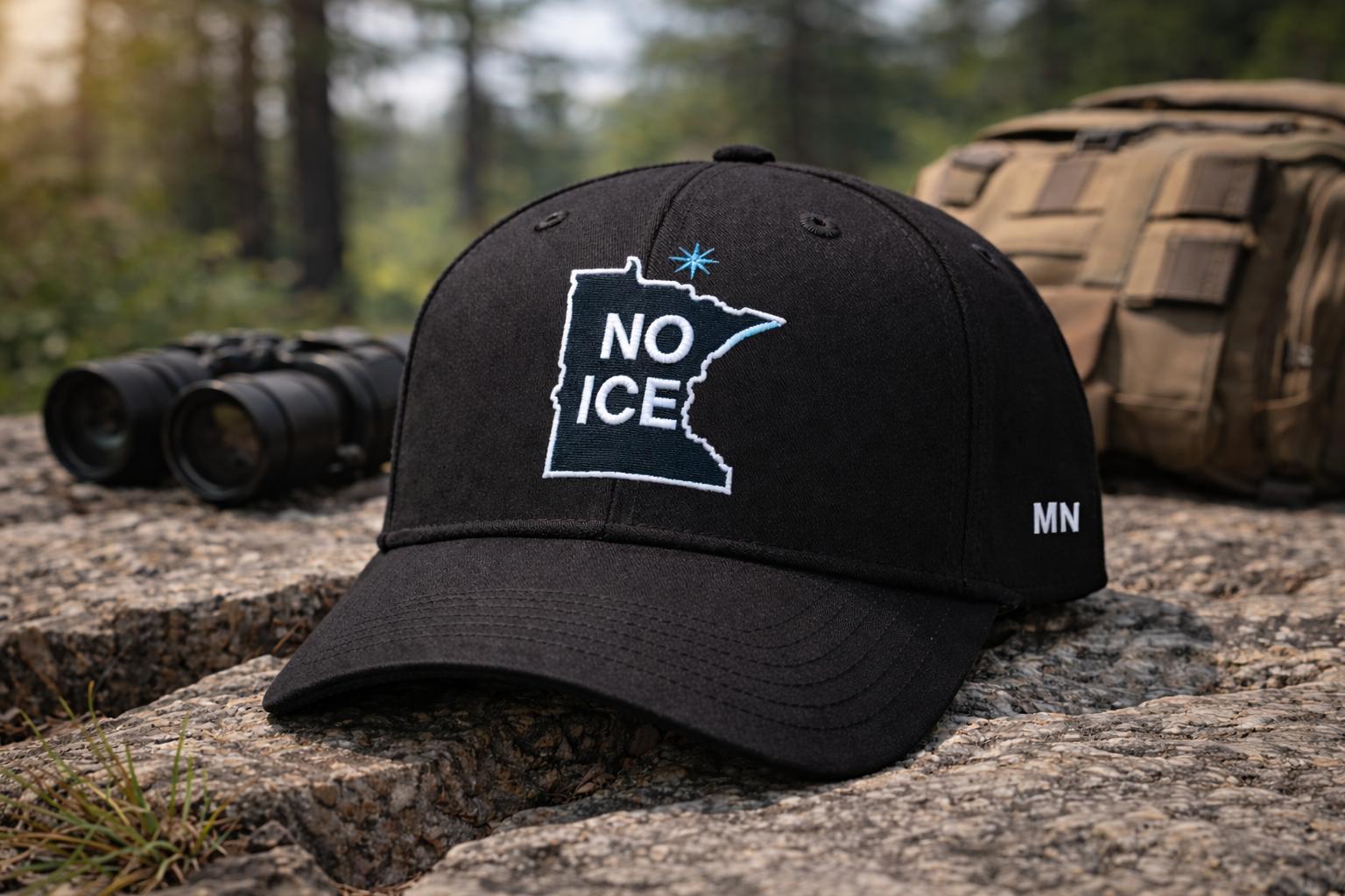 Minnesota Embroidered Hat, MN Loon Protest Wash Baseball Cap, No Ice & Abolish ICE Activist Hat, Political Gift
