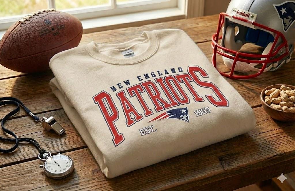 Embroidered Patriots Mascot Sweatshirt, Patriots Game Day Sweater, Patriots Team Spirit, Patriots College Team Crewneck Sweater,Patriots Fan