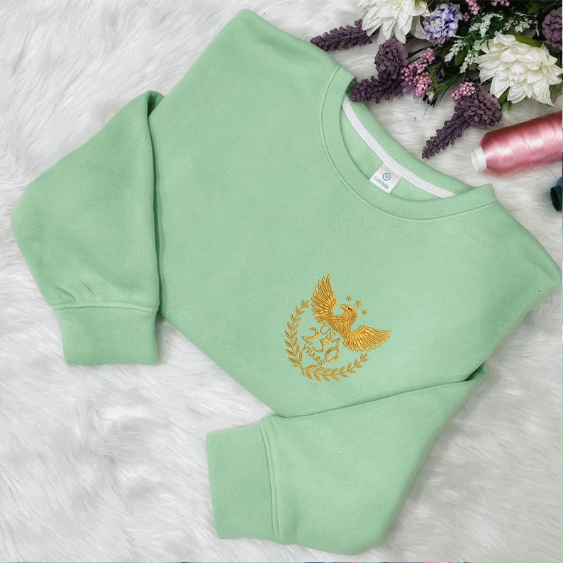 Birds USA 250 Years Sweatshirt – America 250th Anniversary Embroidered 4th of July Shirt | 1776–2026 Patriotic Apparel