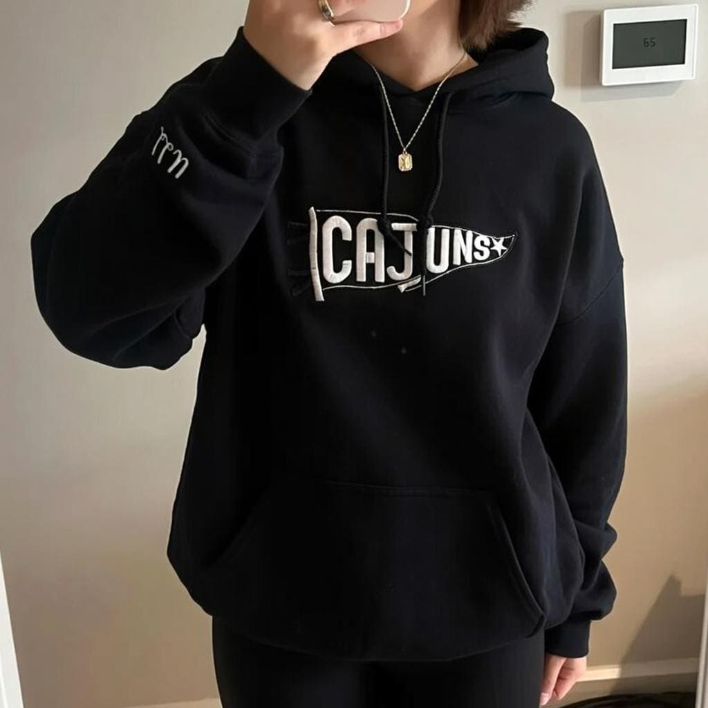 Custom Embroidered College Pennant Sweatshirt, Personalized Team Apparel, University Crewneck Sweater, Custom School Name Gift, Unisex Varsity Style