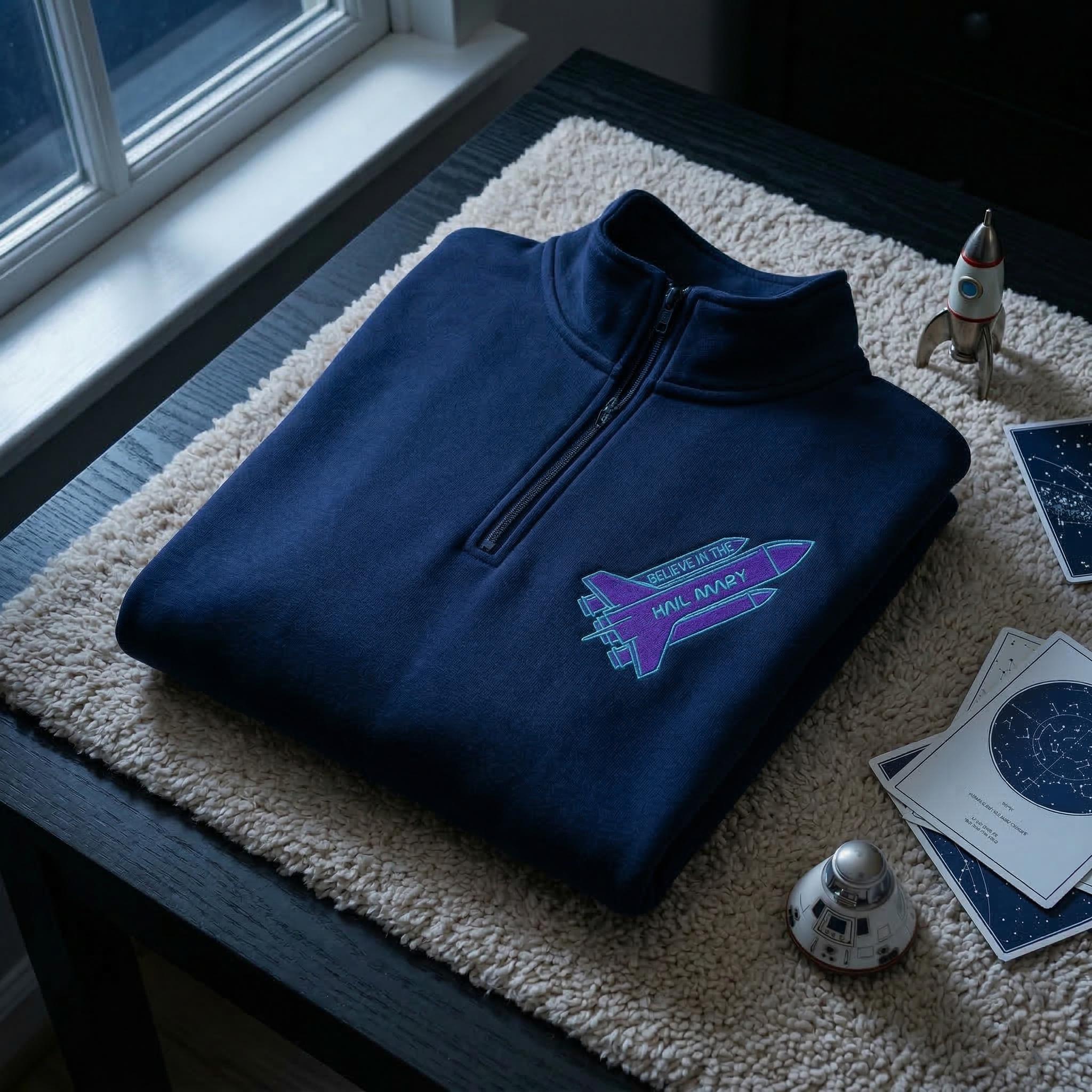 Embroidered Amaze Amaze Amaze Sweatshirt, Sci-Fi Hail Mary Embroidery Sweater, Funny Space Quote Shirt, Book Lovers Gift