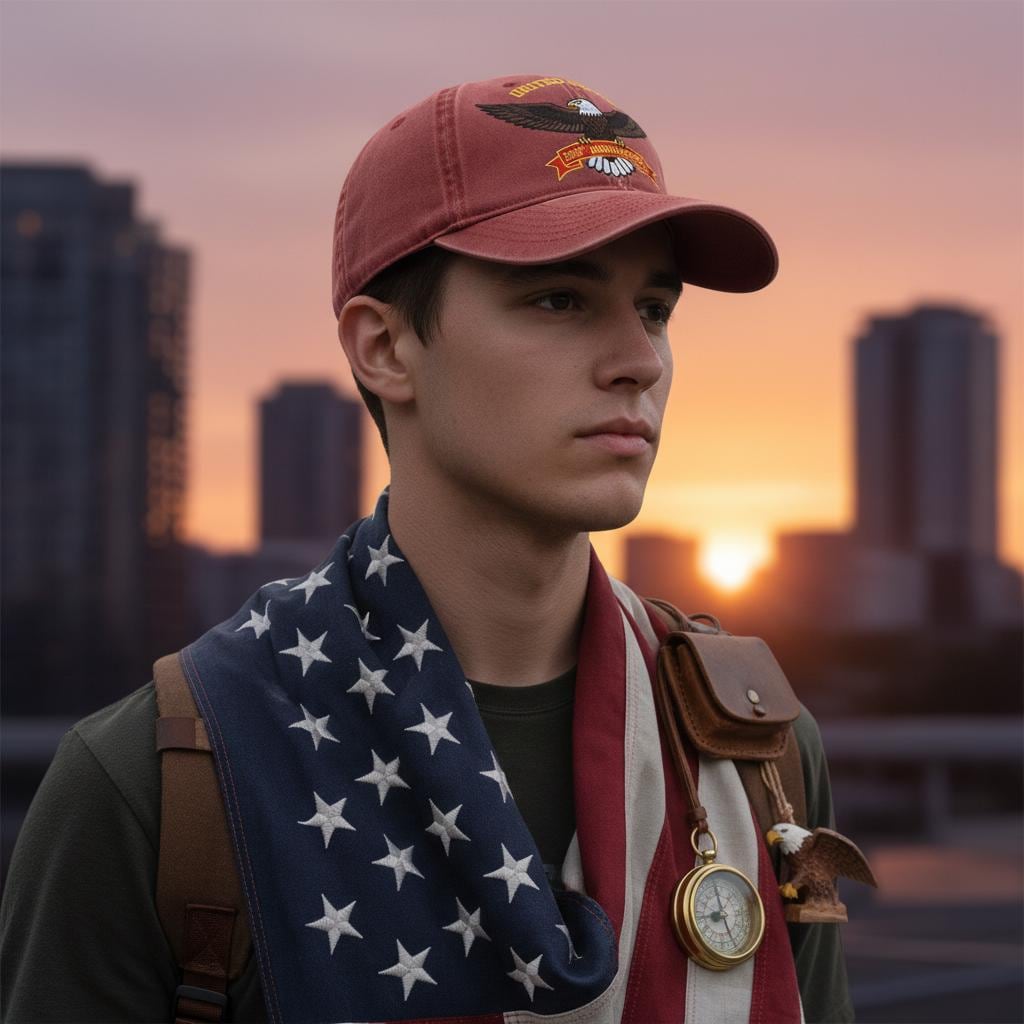 United States 250th Anniversary Patriotic Bald Eagle Embroidered Unstructured Dad Hat