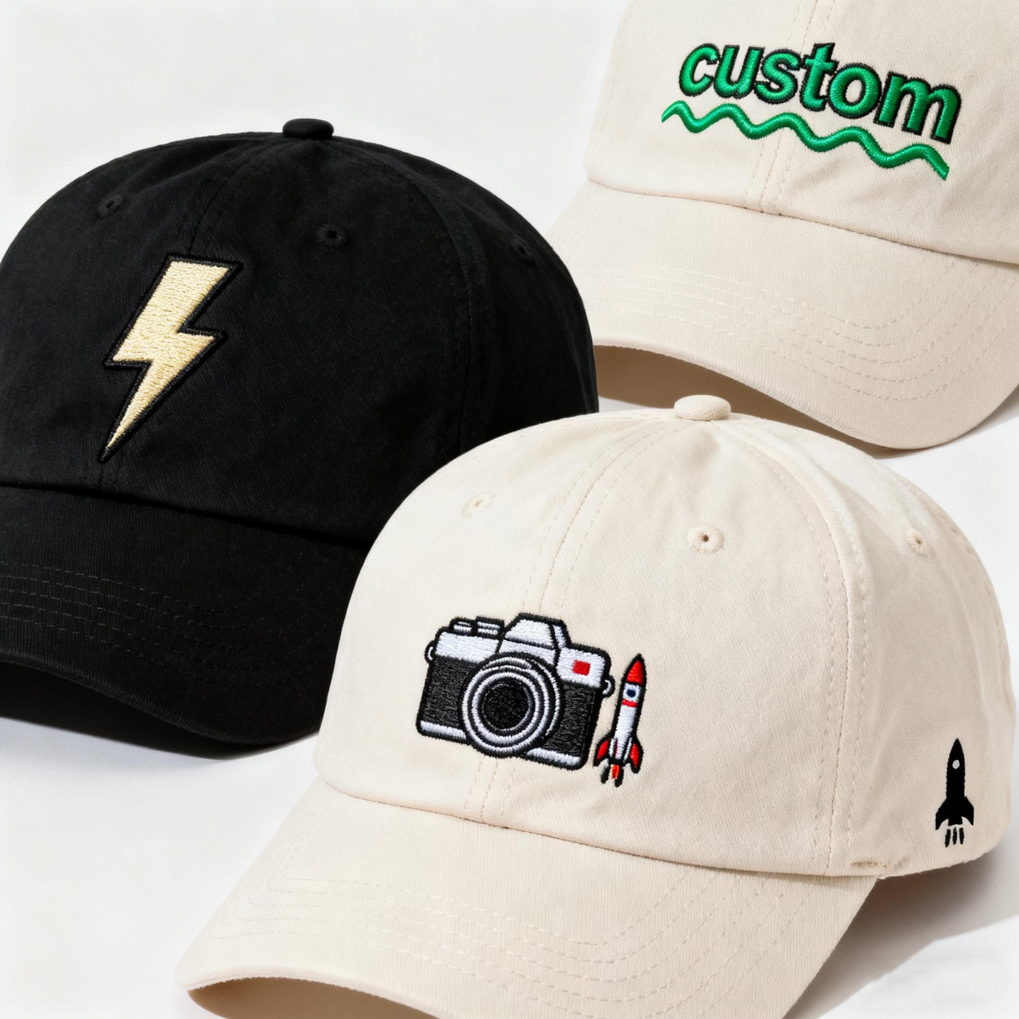 Custom Embroidered 3D Text Hat，Embroidery Logo Baseball Hat,Party Hats,Gift for Dad Mom Him Her Boyfriend,Bride Hat,unisex cotton dad hats