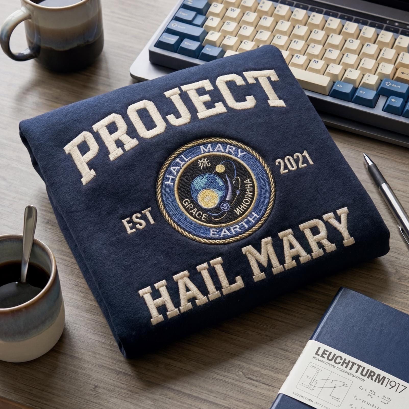 Embroidered Project Hail Mary Shirt, Amaze Rocky Inspired Crewneck, Sci-Fi Book Lover, Andy Weir, Nerdy Bookish Shirt, Gift For Book Lover