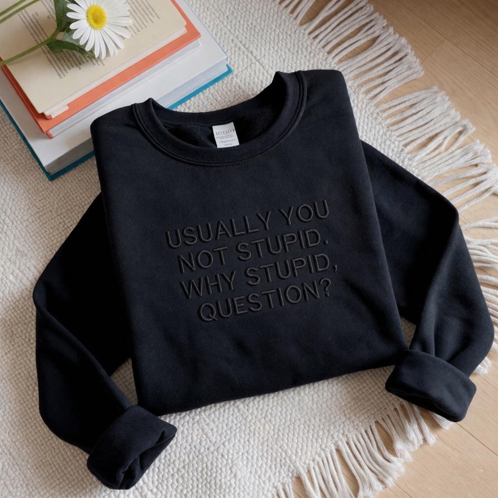 Embroidered Project Hail Mary Sweatshirt: Funny Rocky Quote, Eridian, Andy Weir shirt
