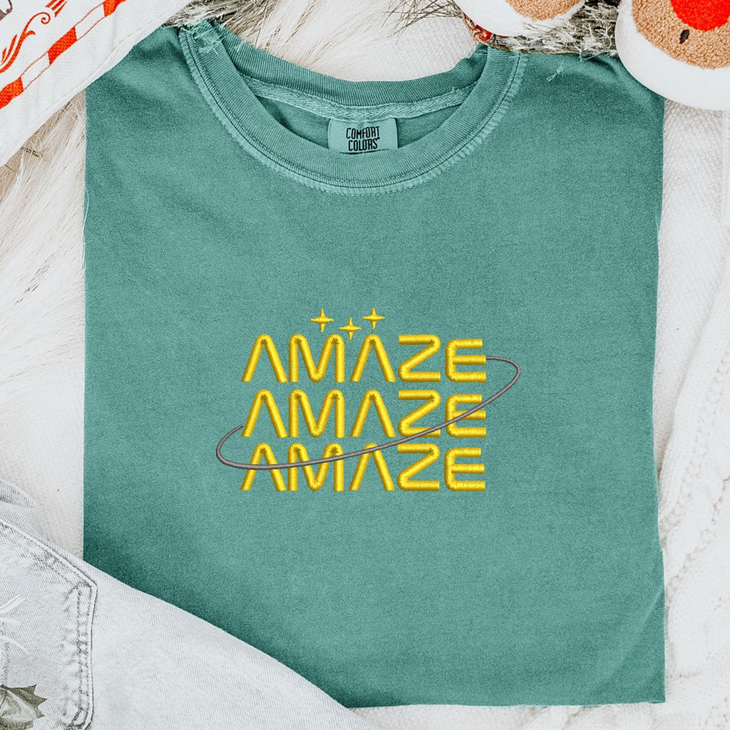 Embroidered Amaze Amaze Amaze Shirt, Sci Fi Shirt, Project Hail Mary Rocky Inspired Shirt, Unisex Crewneck Shirt