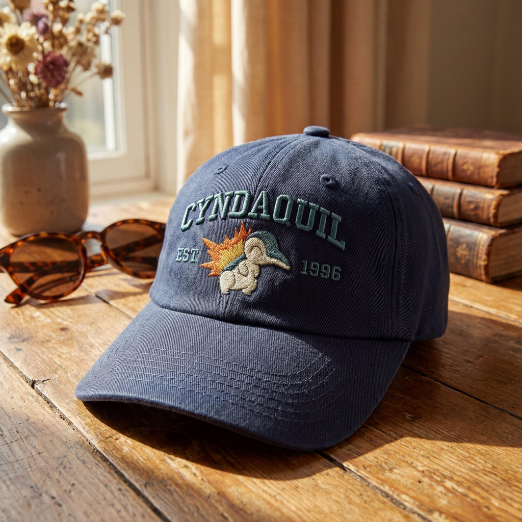 Custom Poke Anime Embroidered Vintage Hat – Personalized Character Baseball Cap, Retro Otaku Style Gift for Men & Women