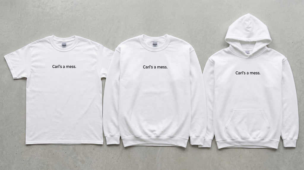 Carls a Mess Embroidered Hoodie, Funny Reality Quote Sweatshirt, Minimalist Unisex Casual Streetwear, Soft Shirt Style Gift for Fans