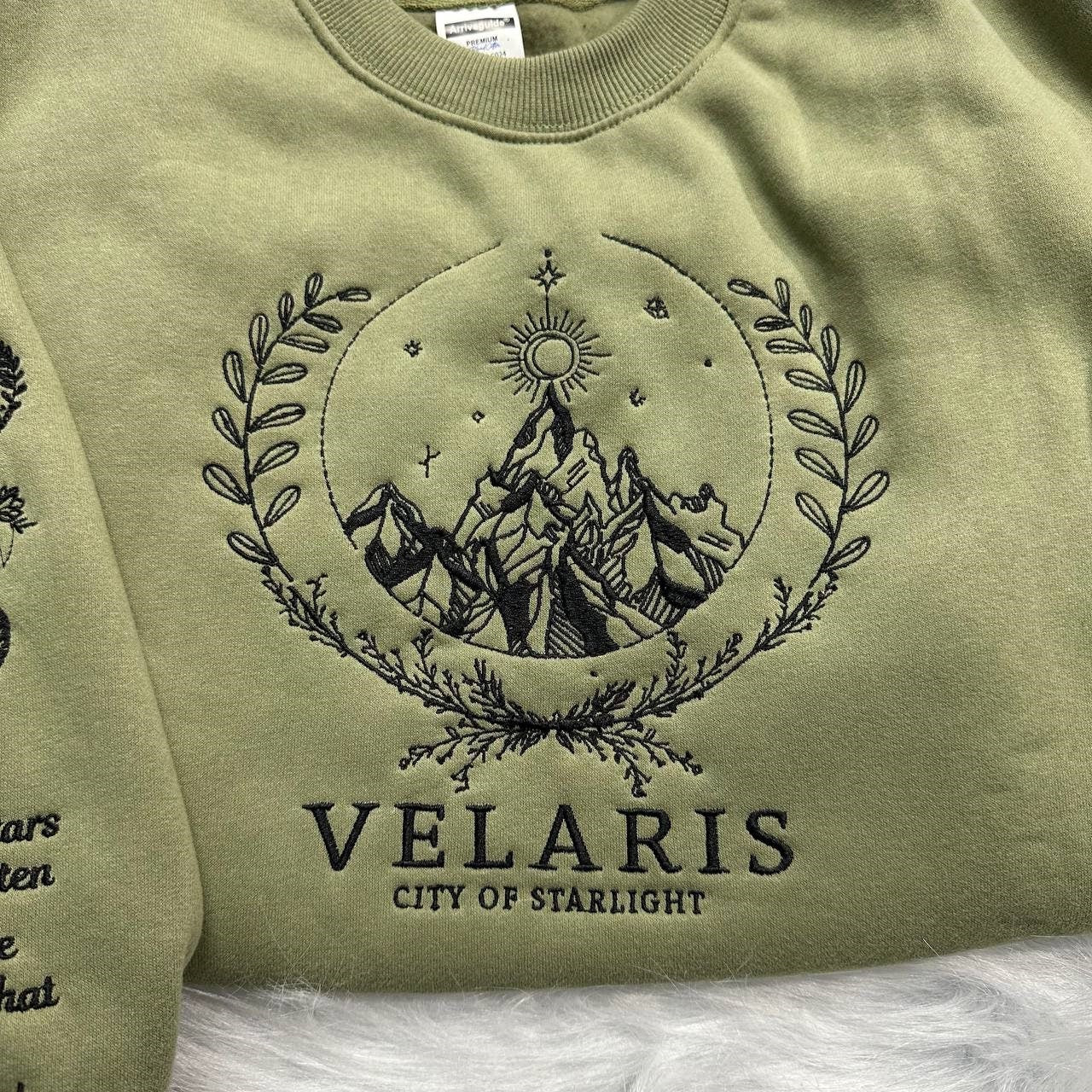 Velaris Embroidered Sweatshirt, Velaris City Of Starlight Embroidered Hoodie, City of Starlight, SJM sweater, The Night Court Shirt, ACOTAR Shirt