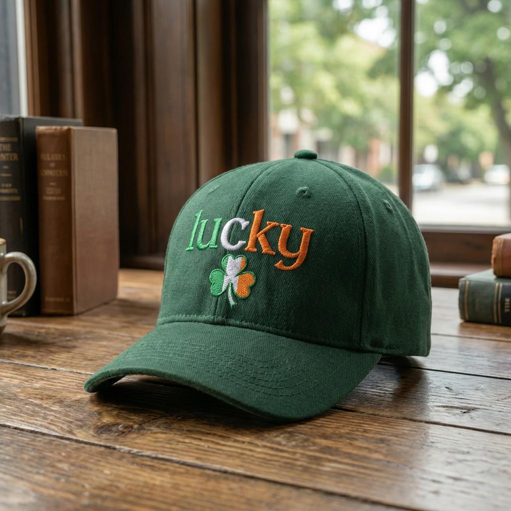 St Patrick’s Day Hat, Irish Lucky Green Dad Hat, Clover Embroidered Baseball Cap, Shamrock Hat, Sláinte Gift