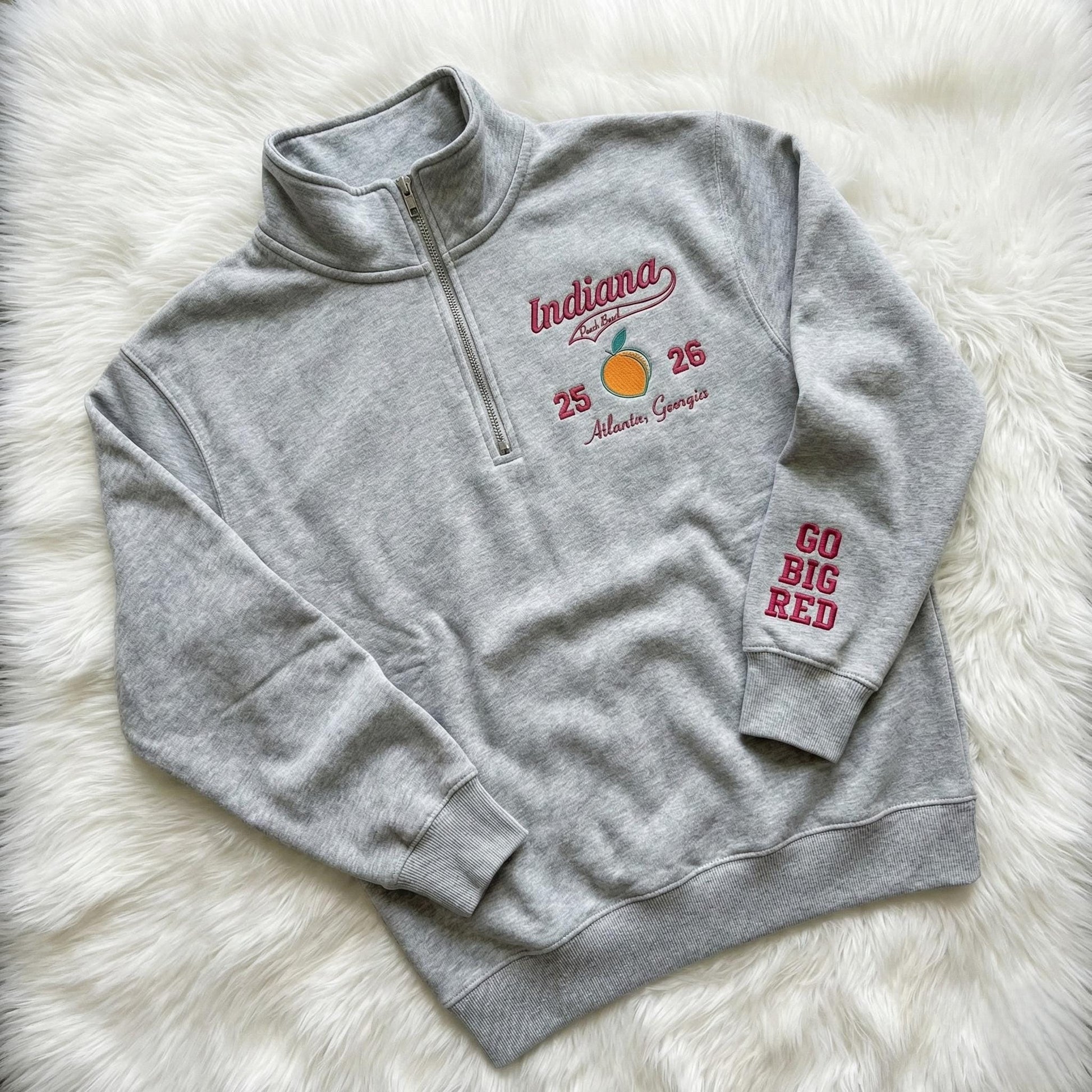 Embroidered Indiana Peach Bowl 2026 Sweatshirt, Trendy Game Day Apparel, Indiana Football Fan Shirt, Unisex Hoodie TShirt, College Football Gift