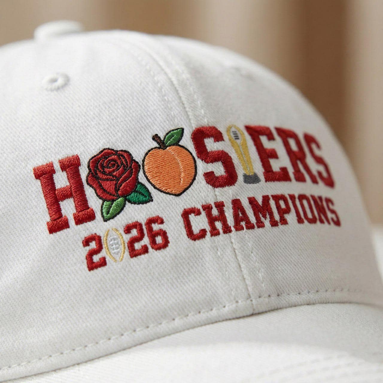 Embroidered Indiana Football 2026 National Champs Wash Hat, Indiana Trucker Hat, Hoosiers Lover, Bloomington Hat, College Fan Gift