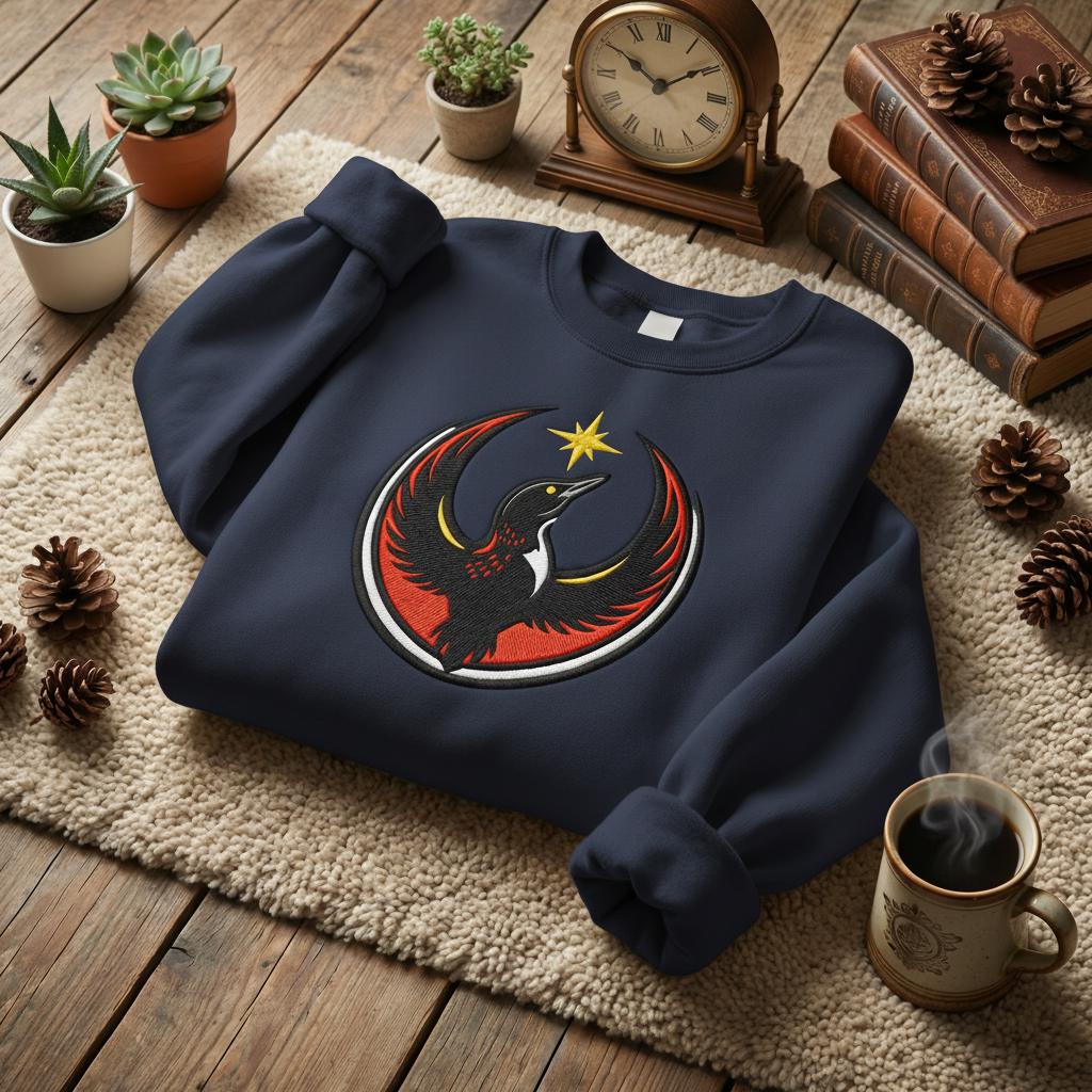 Minnesota Rebel Alliance Embroidered Sweatshirt, MN State Bird Loon Resistance Hoodie, Political Protest Pullover