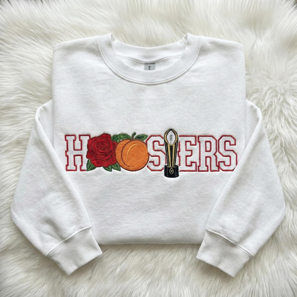 Embroidered 2026 National Champions Indiana Football Hoodie, Hoosiers Game Day Shirt, Trendy Unisex Sweatshirt, College Football Fan Gift