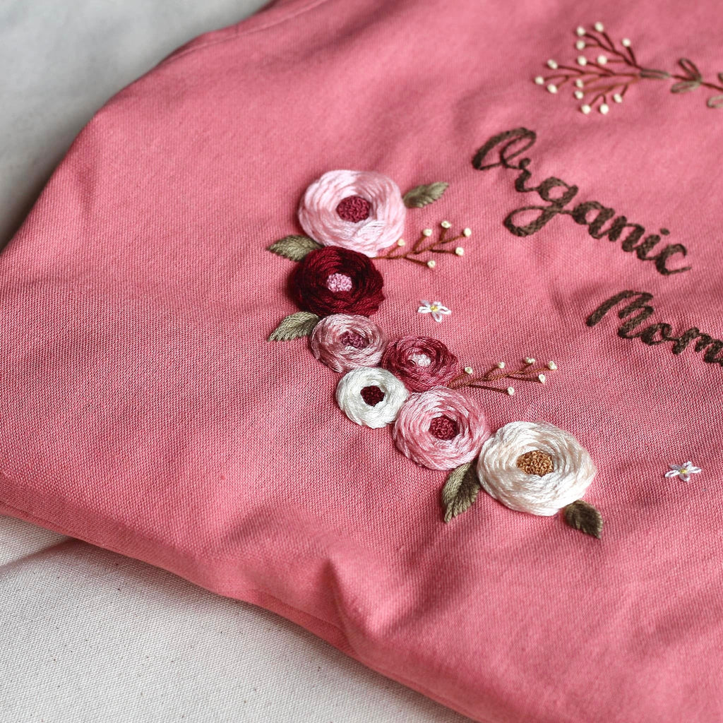 Personalized Flowers Hand Embroidered Apron, Floral Apron, Embroidered Apron, Linen Apron, Gardening Apron, Kitchen Apron, Mom Gift EMAP07