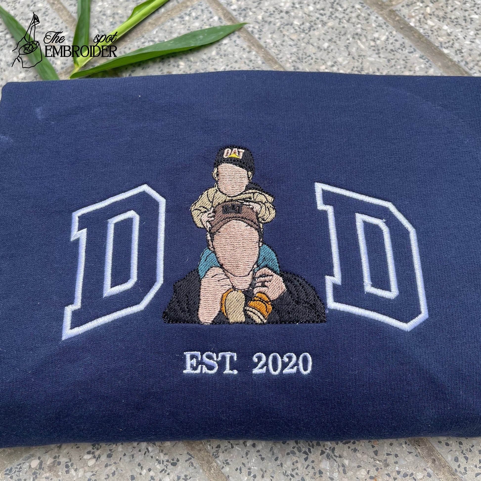 Embroidered Dad Shirt, Custom Embroidered Father T-Shirt, Custom Father Embroidered T-Shirt, Custom Embroidered Photo, Sweatshirt-Hoodie Shirt, Father's Day Gift