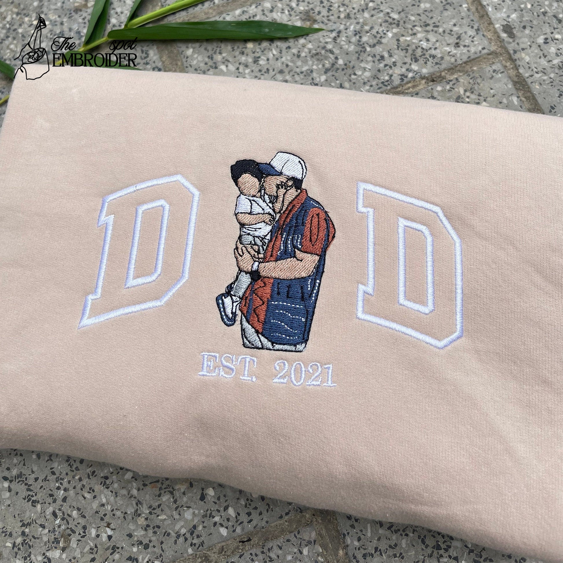 Embroidered Dad Shirt, Custom Embroidered Father T-Shirt, Custom Father Embroidered T-Shirt, Custom Embroidered Photo, Sweatshirt-Hoodie Shirt, Father's Day Gift