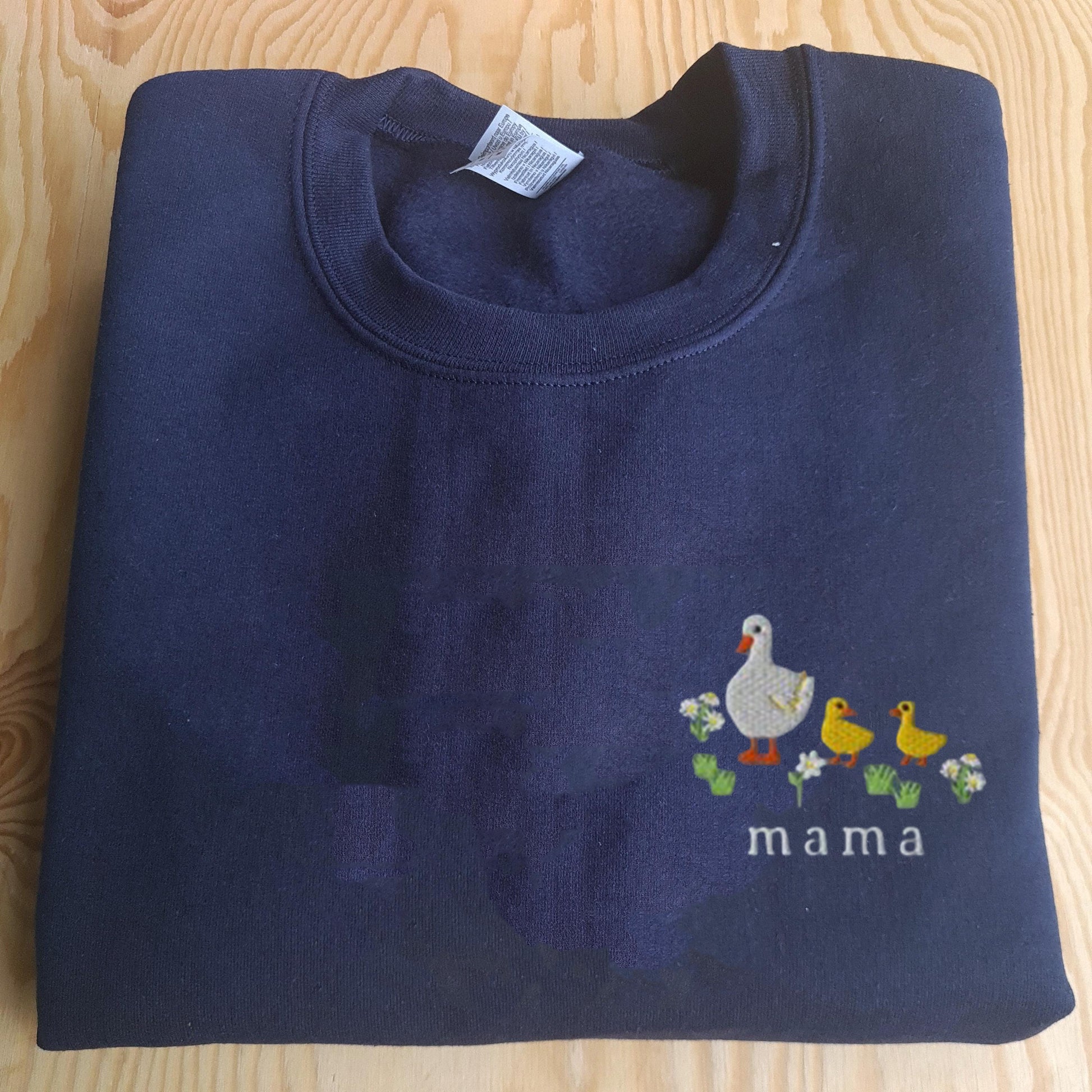 EMBROIDERED Mama Goose Comfort Colors Sweatshirt, Mother Goose Floral Crewneck Sweater, Cottagecore Mom Sweat Shirt, Cute Mom Gift, Mothers