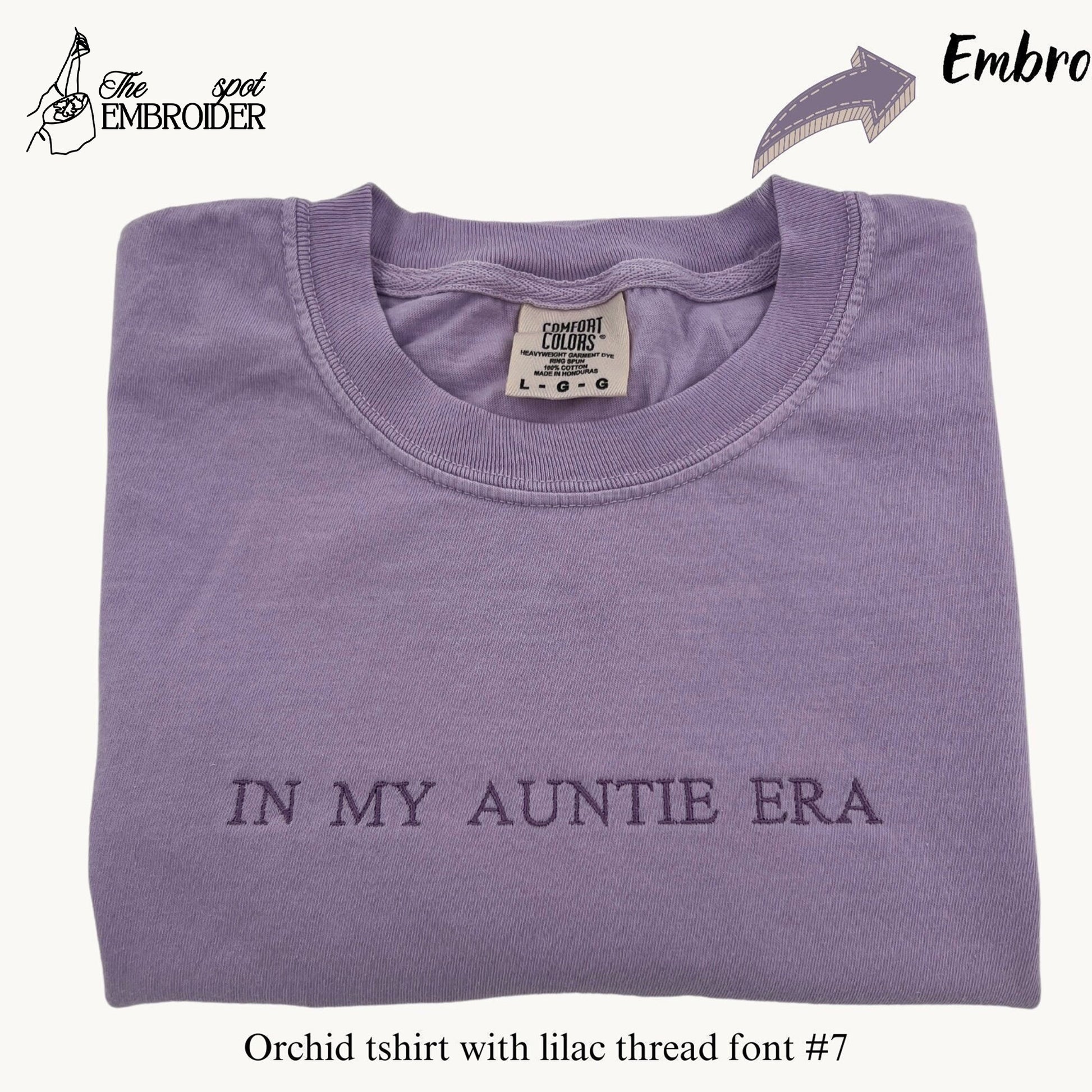 Custom Embroidered Shirts, Personalized Embroidered T-Shirts, Custom Embroidery Comfort Colors T-shirt, Custom Text Shirt.