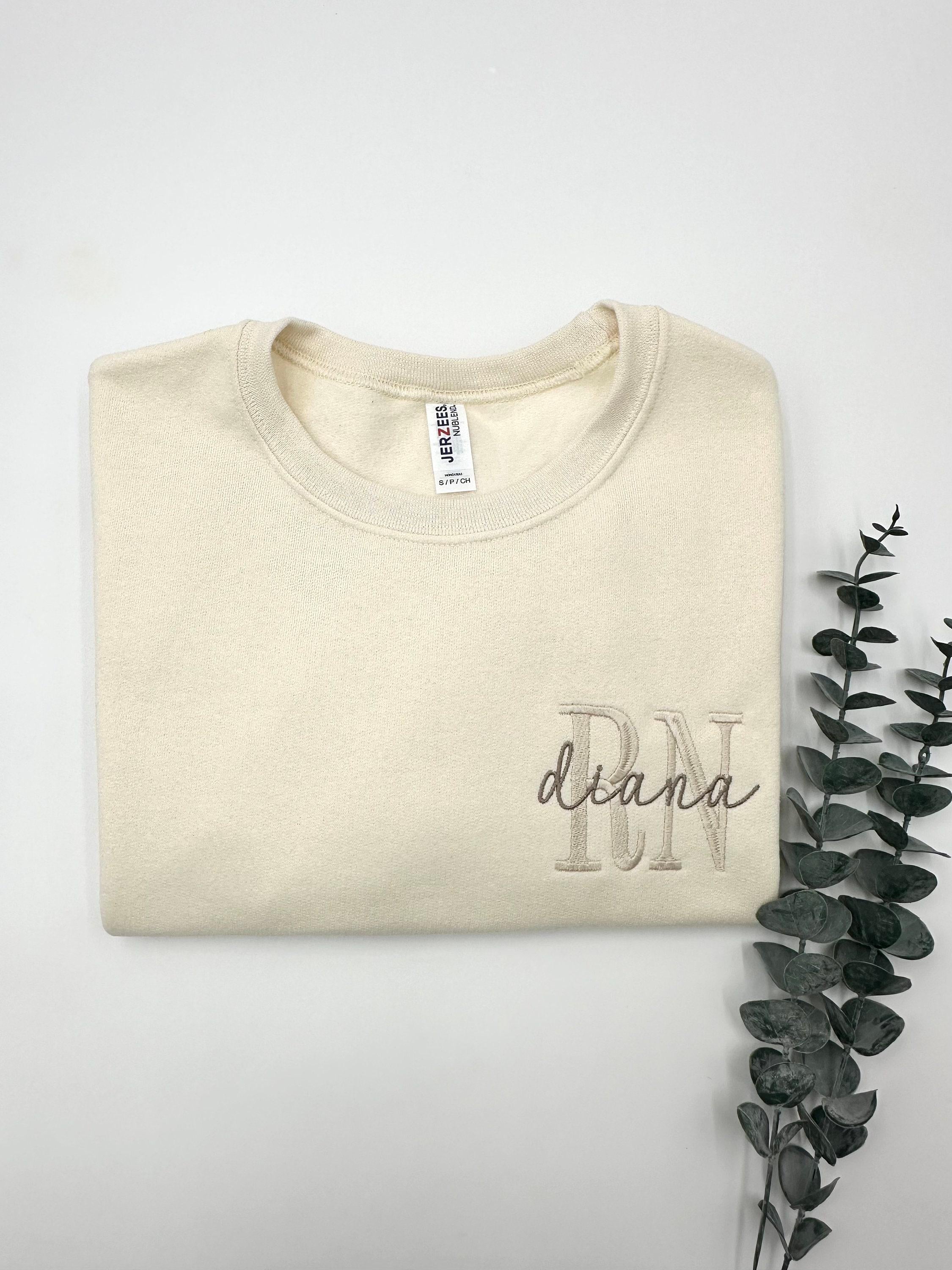 Embroidered Nurse Sweatshirt Hoodie: Athletic Block Gemma, Nursing School Gift