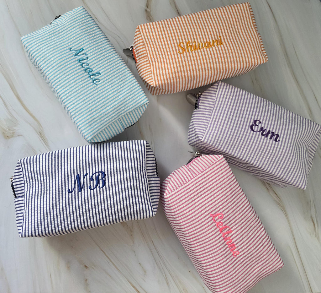 Custom Cosmetic Bag for Bridesmaids, Personalized Makeup Bag, Bridal Party Gift for Her