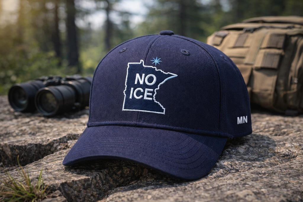 Minnesota Embroidered Hat, MN Loon Protest Wash Baseball Cap, No Ice & Abolish ICE Activist Hat, Political Gift