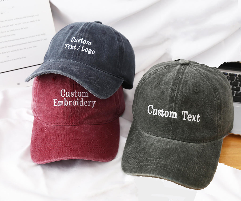 Add Name or Text to Back or Side of Baseball Cap, Back of Hat Embroidery, Side of Hat Embroidery, Customize Back of Hat, Baseball Hats
