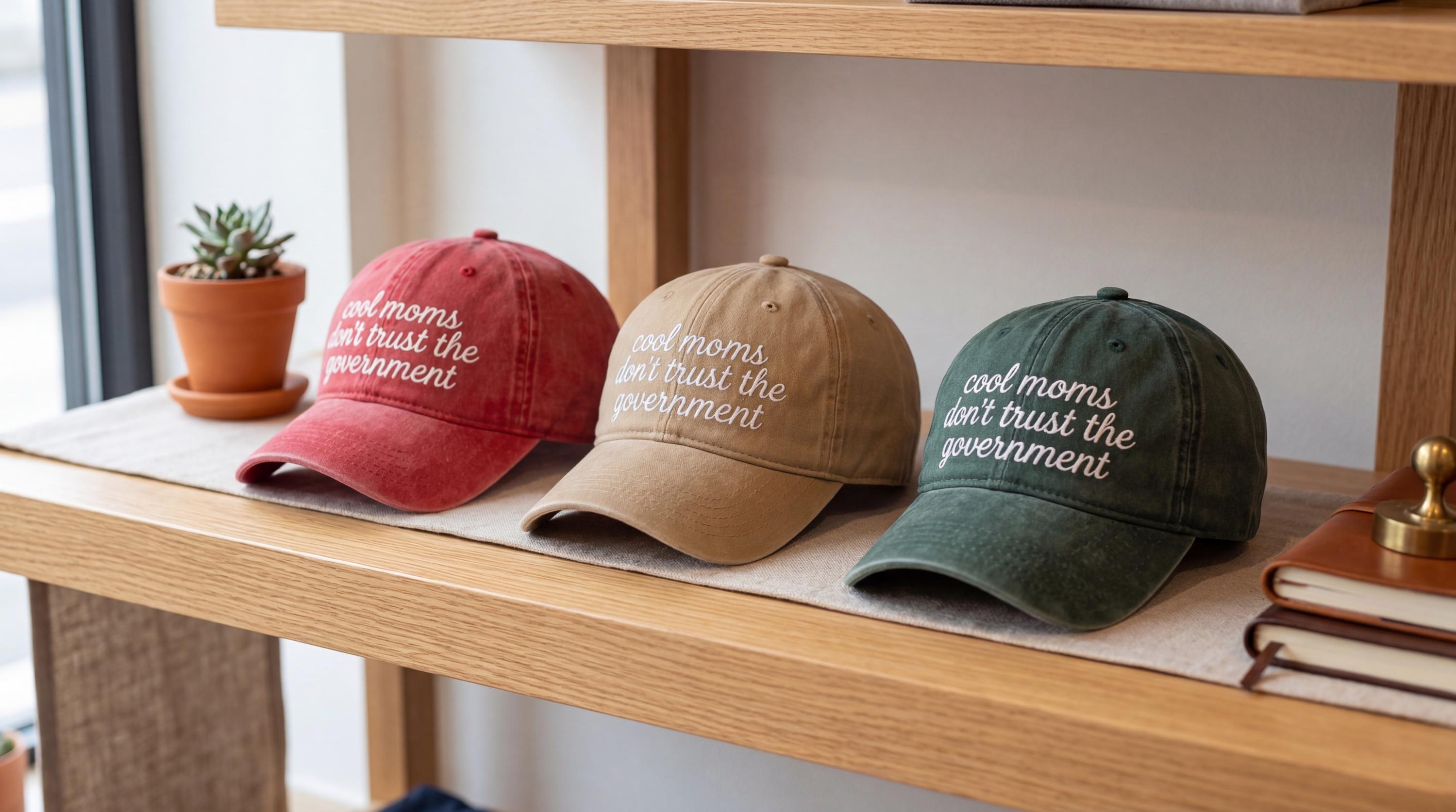 Cool Moms Don't Trust the Government Embroidered Dad Hat, Funny Mom Cap, Cool Moms Club Hat, Mothers Day Gift for Cool Mom Humor