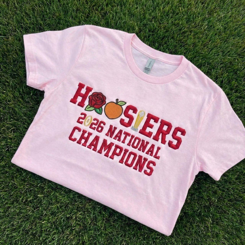 Indiana Football Embroidered 2026 National Champs Sweatshirt, Trendy Game Day T-Shirt, Unisex Hoodie, College Football Fan Gift