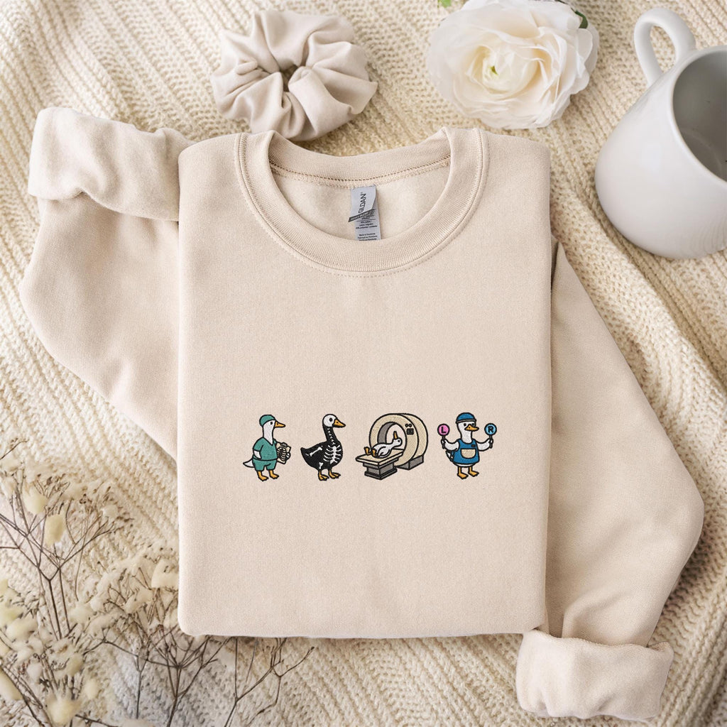 Embroidered Radiologic Technologist Goose Sweatshirt, Rad Tech Crewneck, Radiography Gift