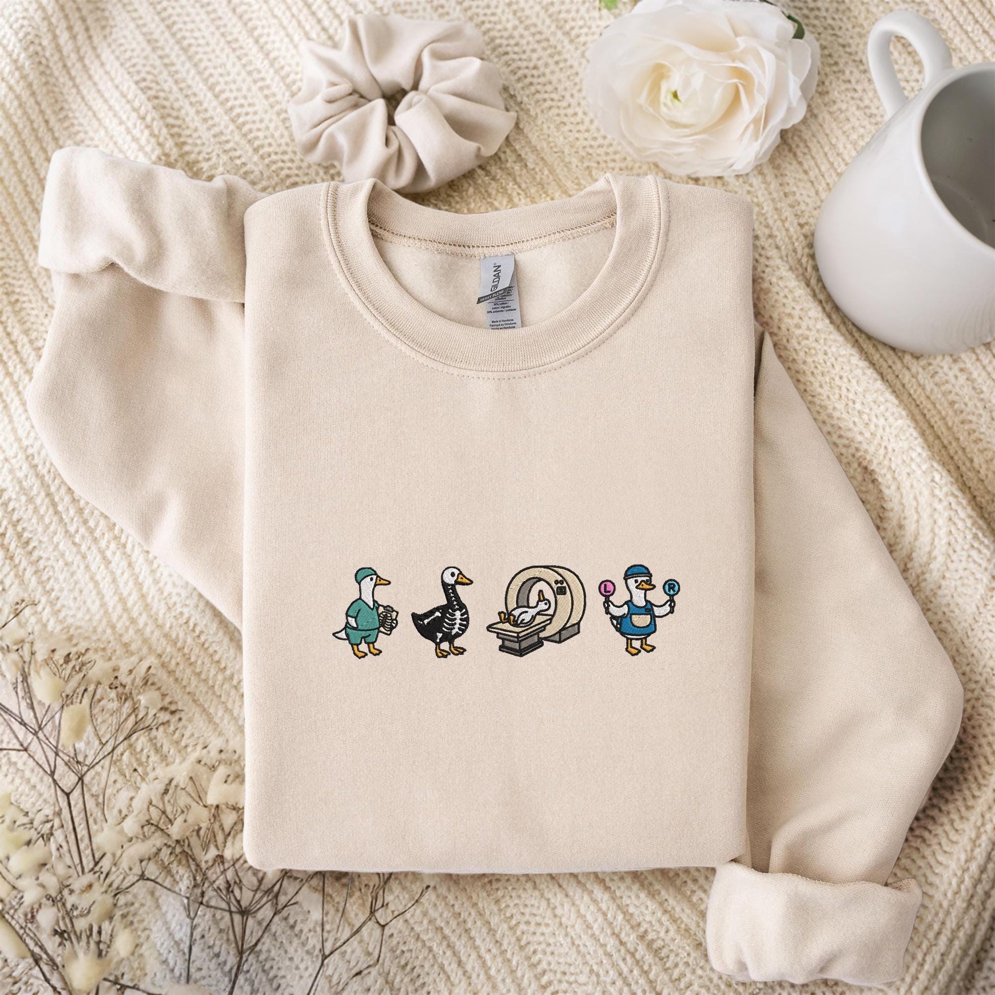 Embroidered Radiologic Technologist Goose Sweatshirt, Rad Tech Crewneck, Radiography Gift