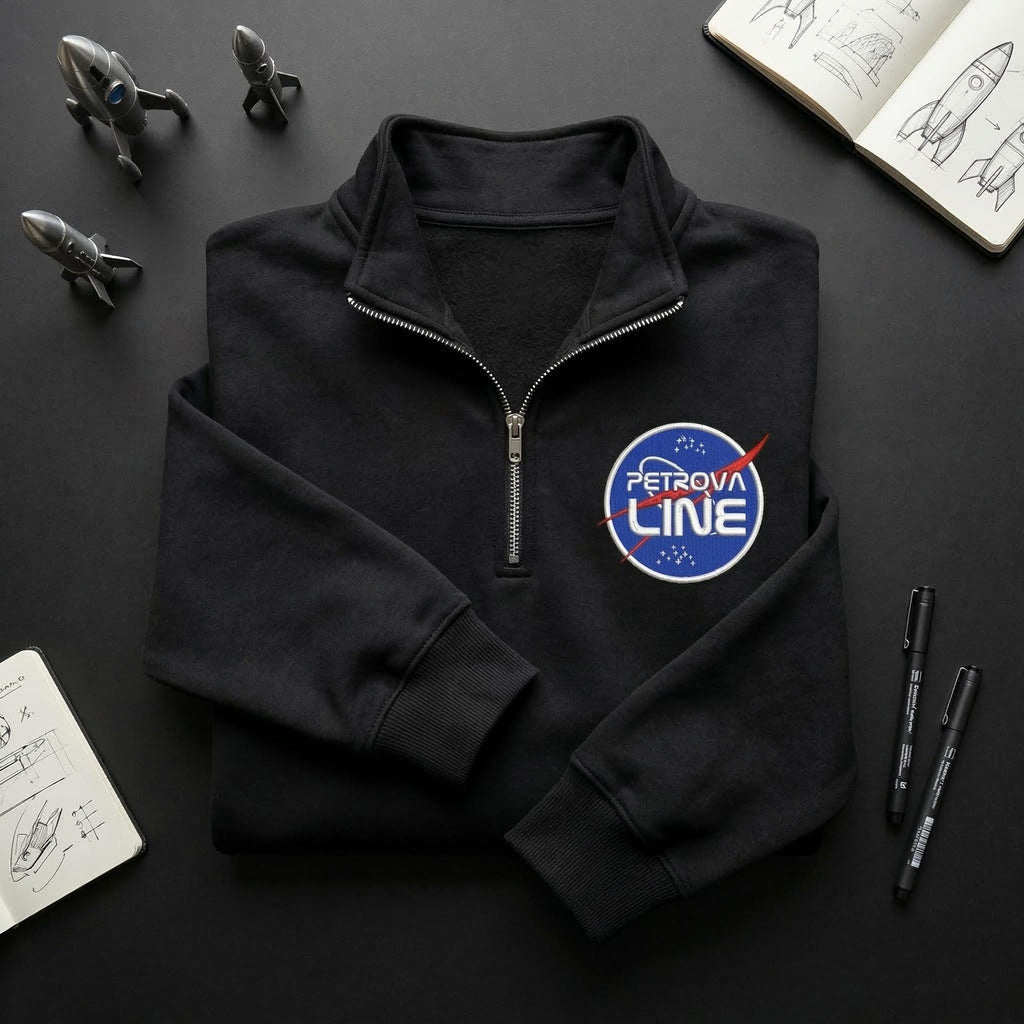 Embroidered Petrova Line Project Haild Mary Quarter Zip Sweatshirt, Retro Amaze Amaze Amaze Shirt, Sci-fi Pride Gift For Book Lovers