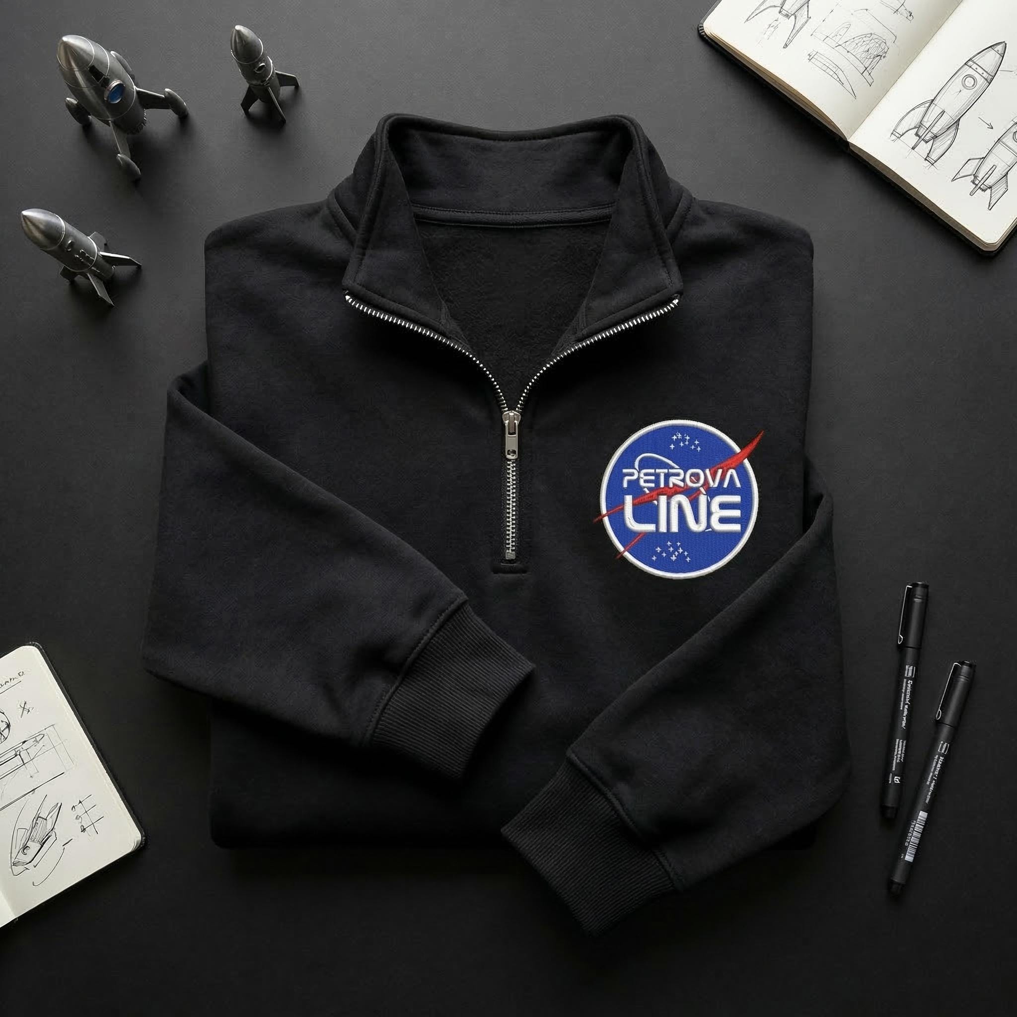 Embroidered Petrova Line Project Haild Mary Quarter Zip Sweatshirt, Retro Amaze Amaze Amaze Shirt, Sci-fi Pride Gift For Book Lovers