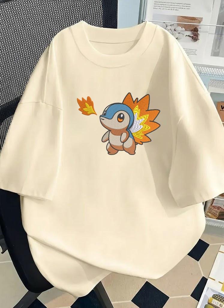 Cyndaquil Embroidered, Hoodie Evolution Gifts For Fans, Poke Embroidery