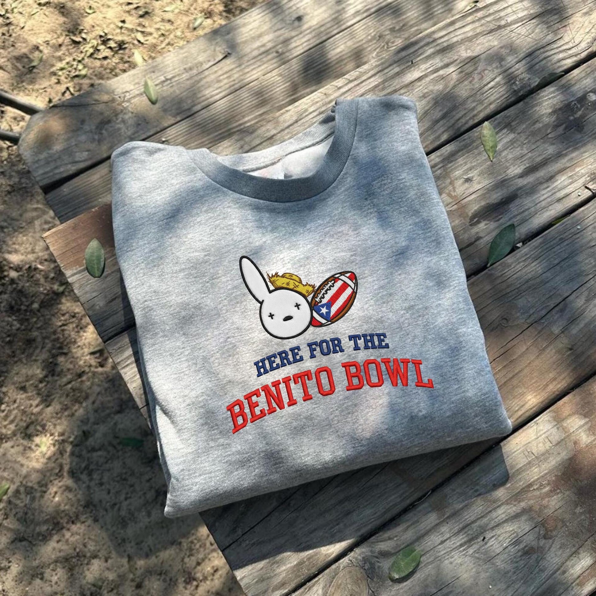 Benito Bowl Embroidered Sweatshirt – American Football Game Day Crewneck, Final Football Game Fan Shirt