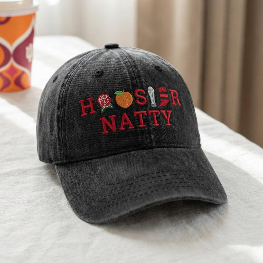 Embroidered Indiana 2026 National Champions Bowl Cotton Wash Hat, Indiana Trucker Hat, Hoosiers Natty, Bloomington Hat, College Fan Gift