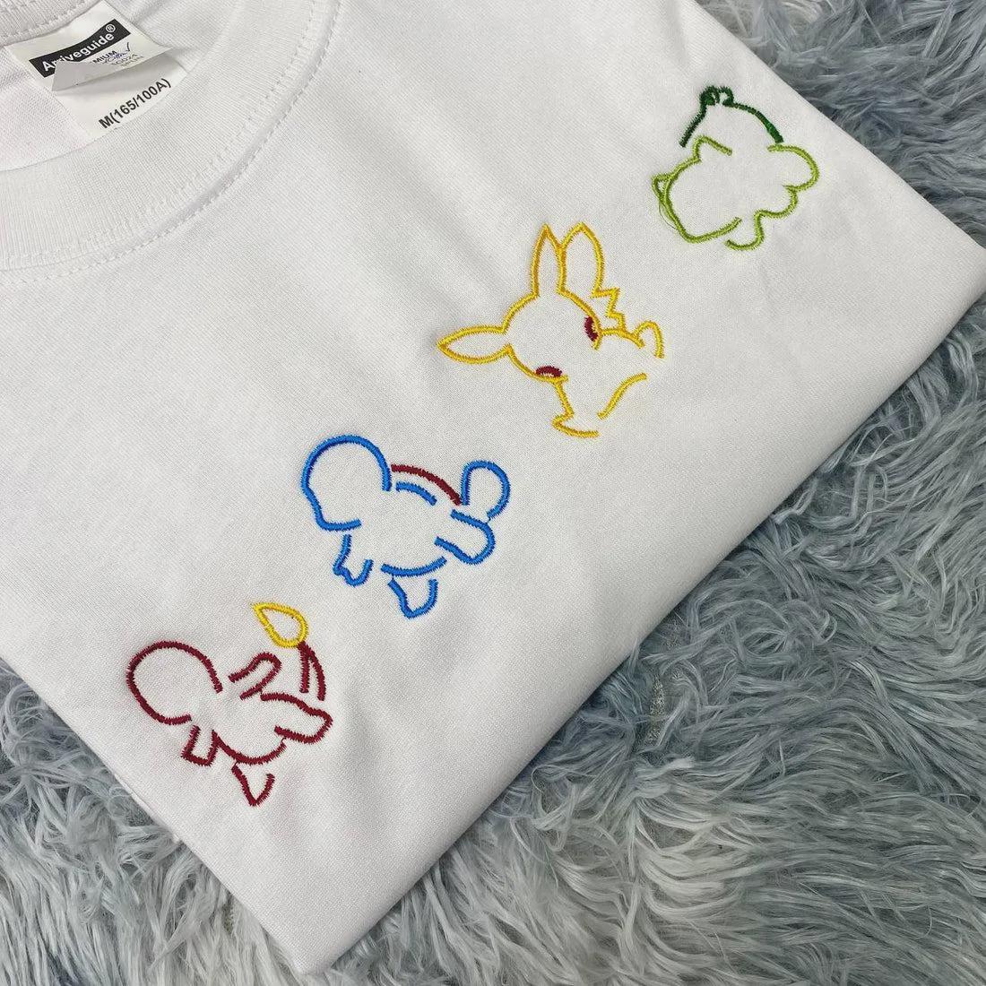 Custom Poke Collection Embroidered Sweatshirt, Personalized Gamer Crewneck Gift