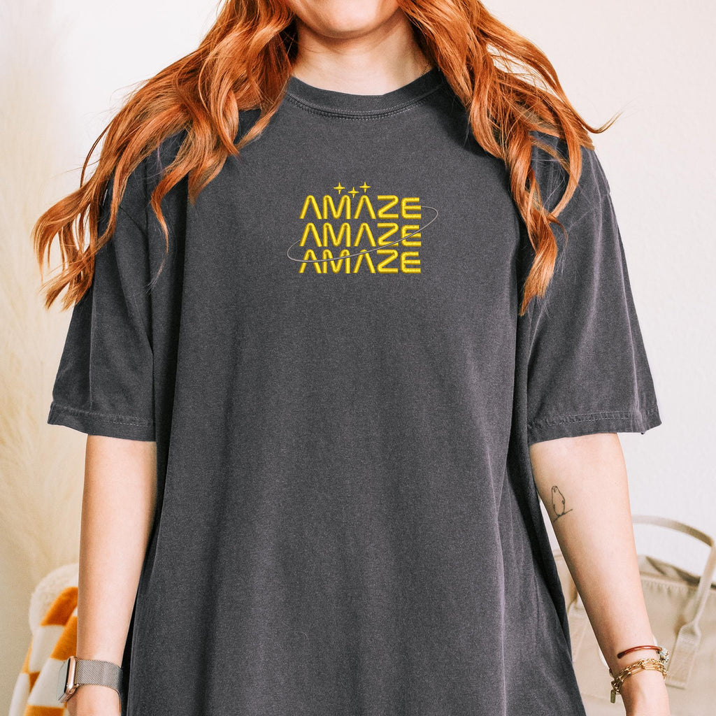 Embroidered Amaze Amaze Amaze Shirt, Sci Fi Shirt, Project Hail Mary Rocky Inspired Shirt, Unisex Crewneck Shirt