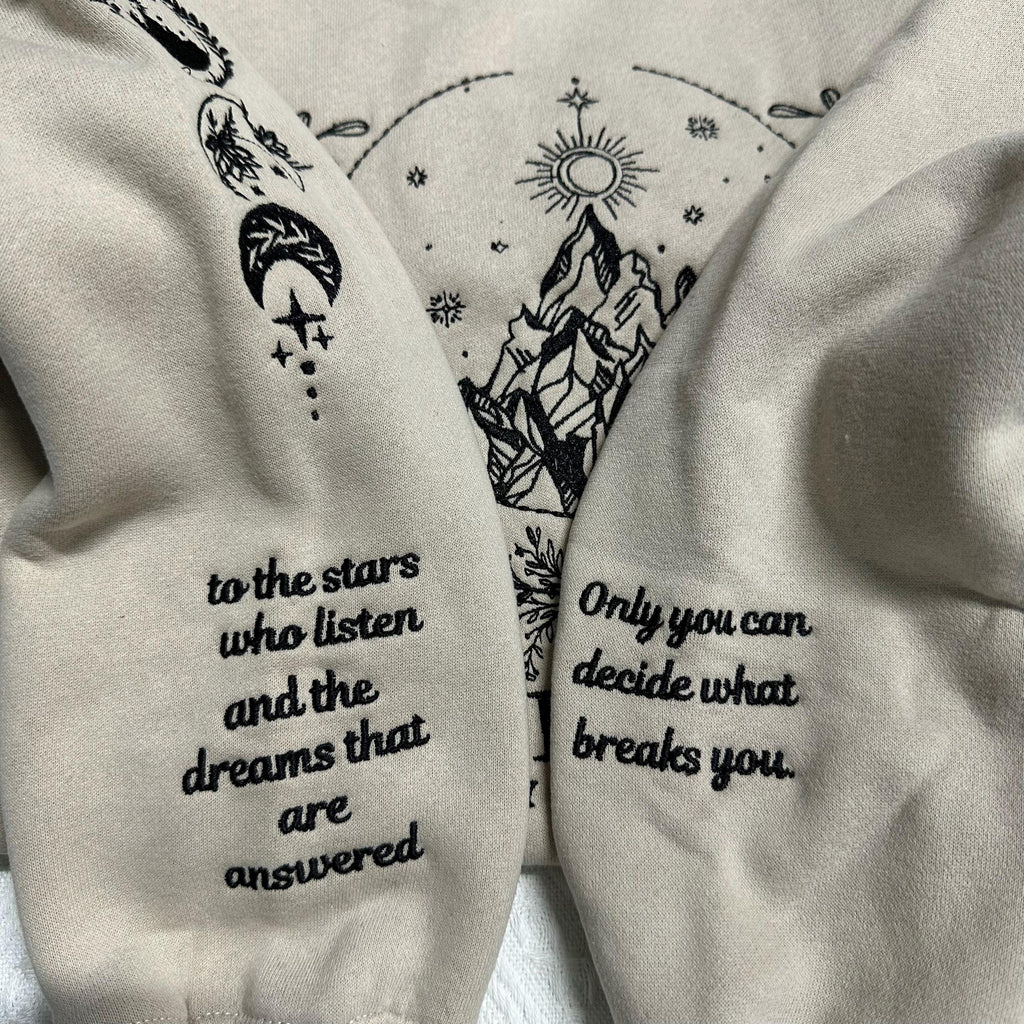 Velaris embroidered sweatshirt, Velaris City Of Starlight Embroidered Shirt, The Night Court Shirt, SJM sweater, City of Starlight, ACOTA
