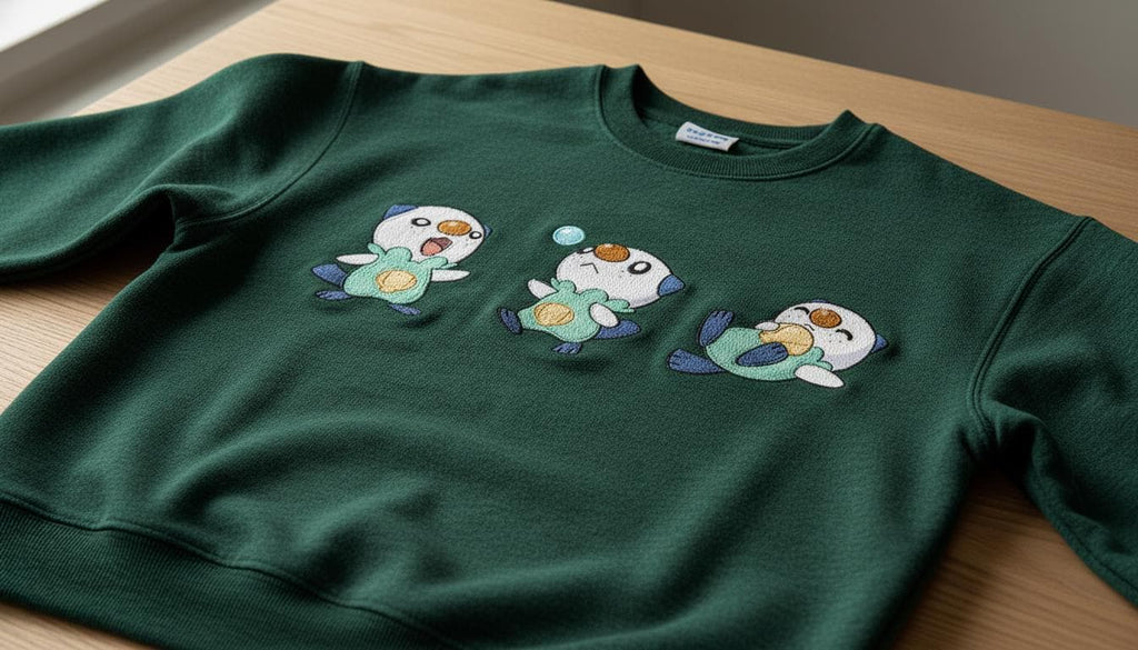 Embroidered Cute Oshawott Sweatshirt, PKM Characters Sweatshirt, Couple Shirt, Gift for Her, Birthday Gift For Friends