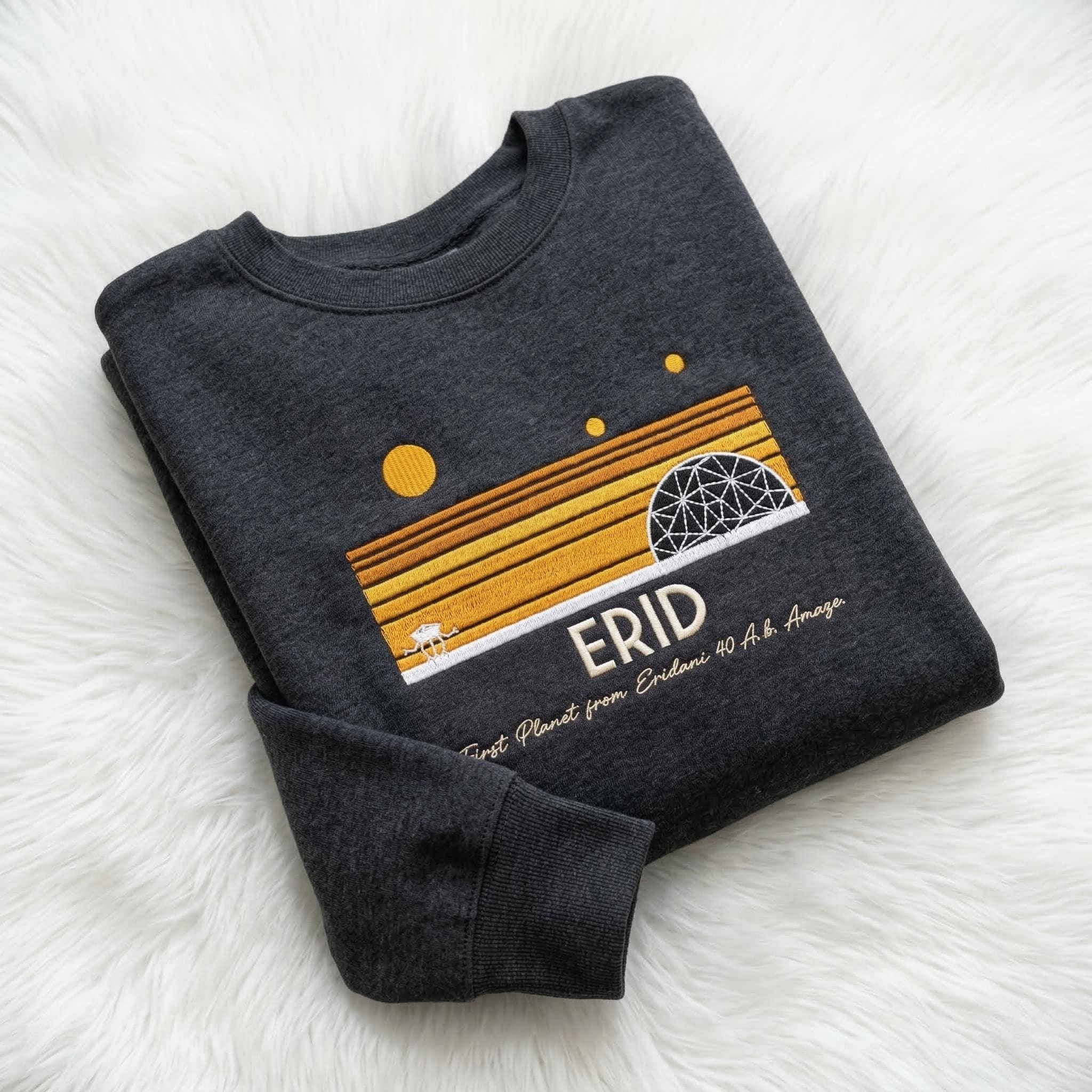Embroidered Erid Planet Project Hail Mary Shirt, Rocky Amaze Amaze Amaze Embroidery Shirt, Sci-fi Fantasy Bookish Sweater, Book Lovers Gift