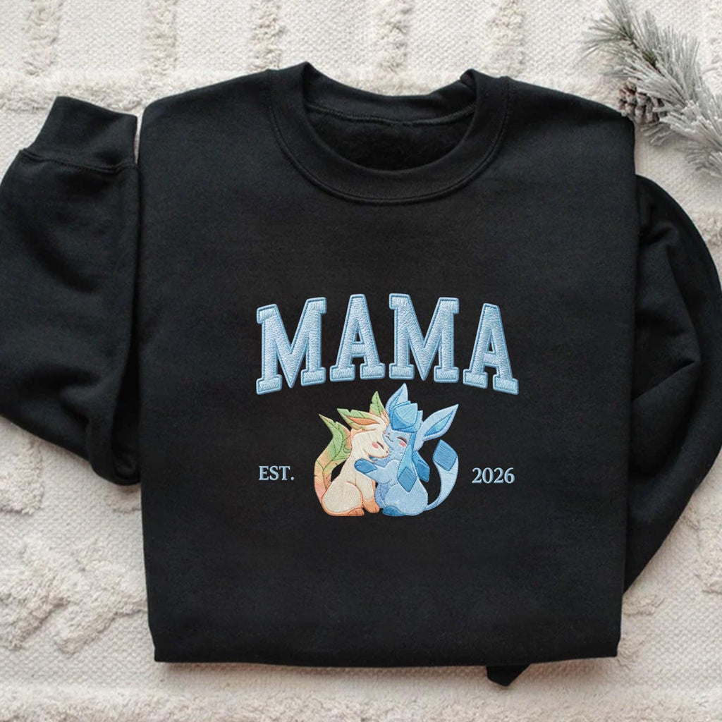 Embroidered Pokemom Hoodie, Cute Poke Characters Sweatshirt, Cozy Anime Embroidery, Embroidered Anime Shirt, Mothers Day Gift