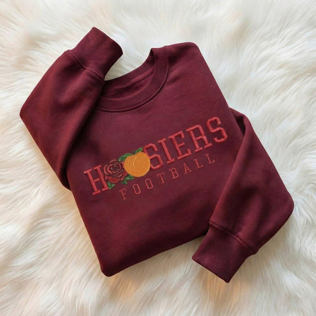 Embroidered Indiana Rose Peach Bowl 2026 Shirt & Sweatshirt, Trendy Game Day Apparel, Indiana Football Fan Hoodie, Unisex Tee, College Football Gift