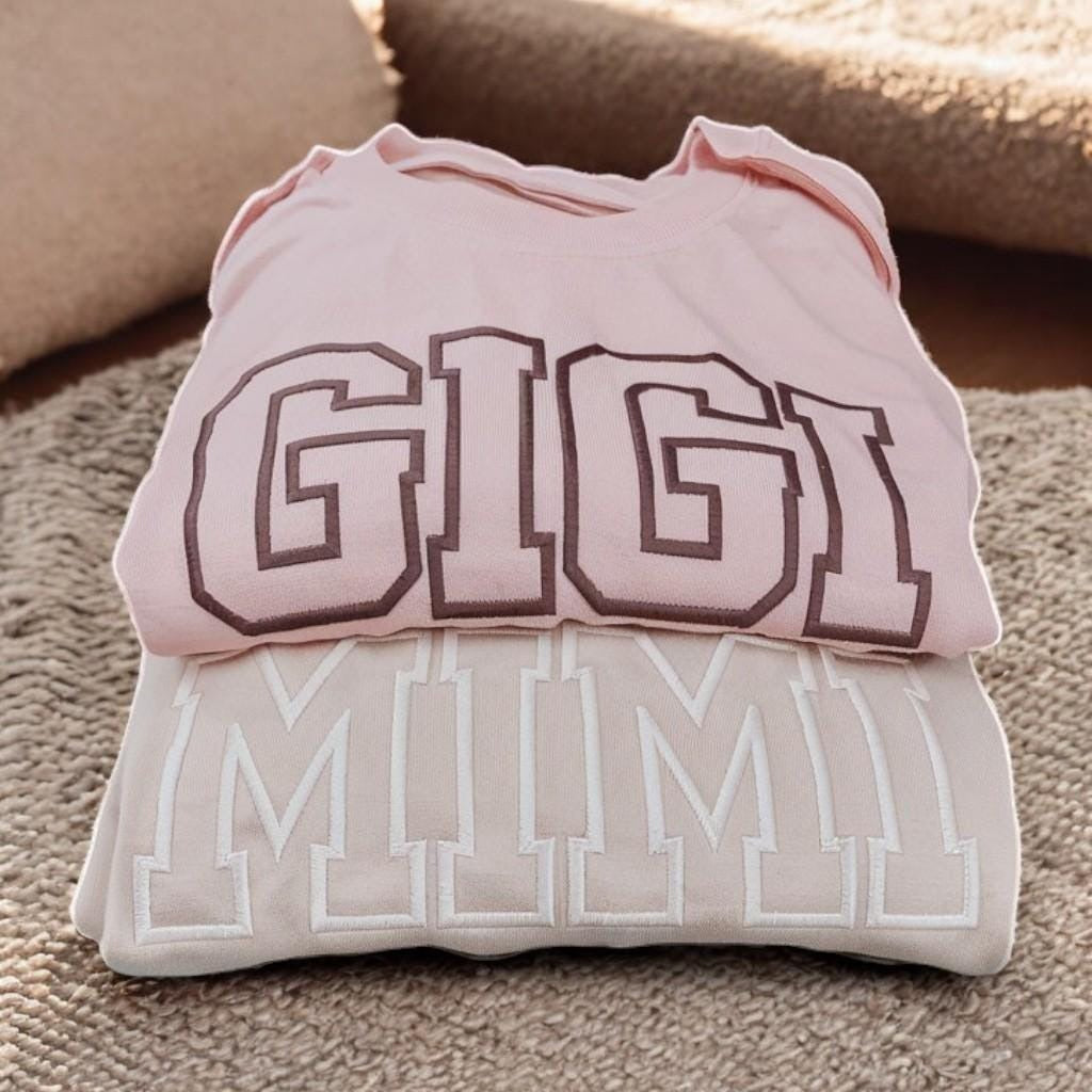 Embroidered Grandma Sweatshirt, Gigi Shirt, Gift for Grandma, Nana Shirt, New Grandma Gift, Embroidered Grandma, Dad Hoodie, Mom Sweatshirt