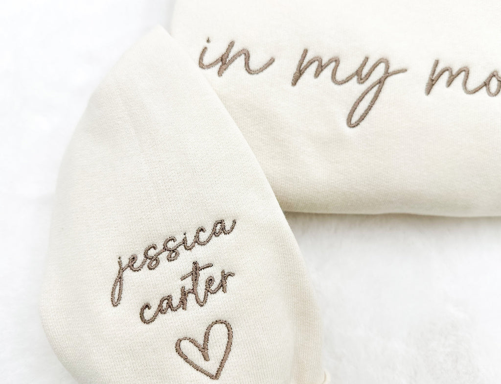 Embroidered 'In My Mom Era' Sweatshirt, Personalized Kids Names, Soft Mama Gift, Gift For New Mom, Mothers Day Gift