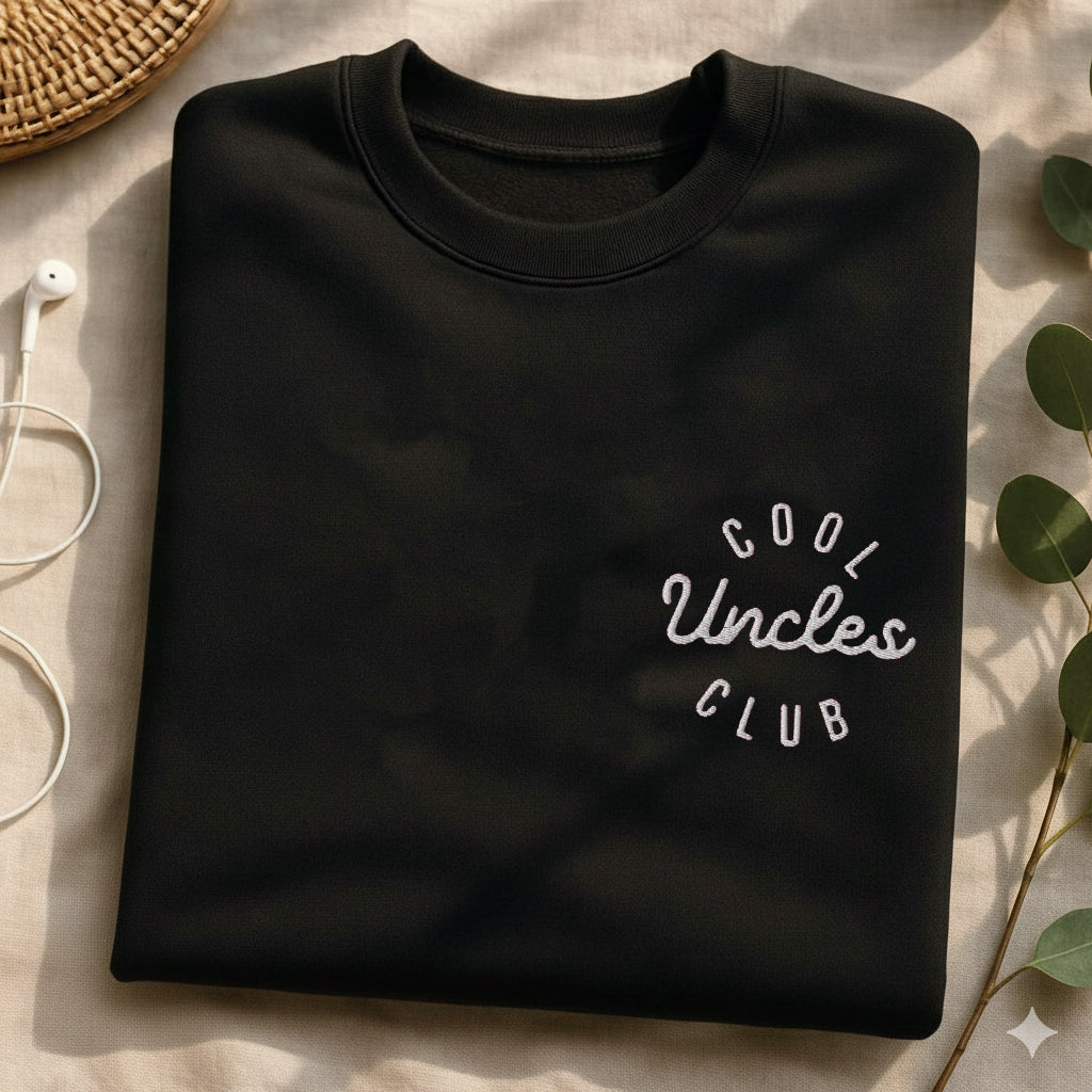 Embroidered Cool Uncles Club Sweatshirt, Cool Uncles Sweater for New Uncle, Pregnancy Announcement Gift for Uncle,Funny Uncle Birthday Gift