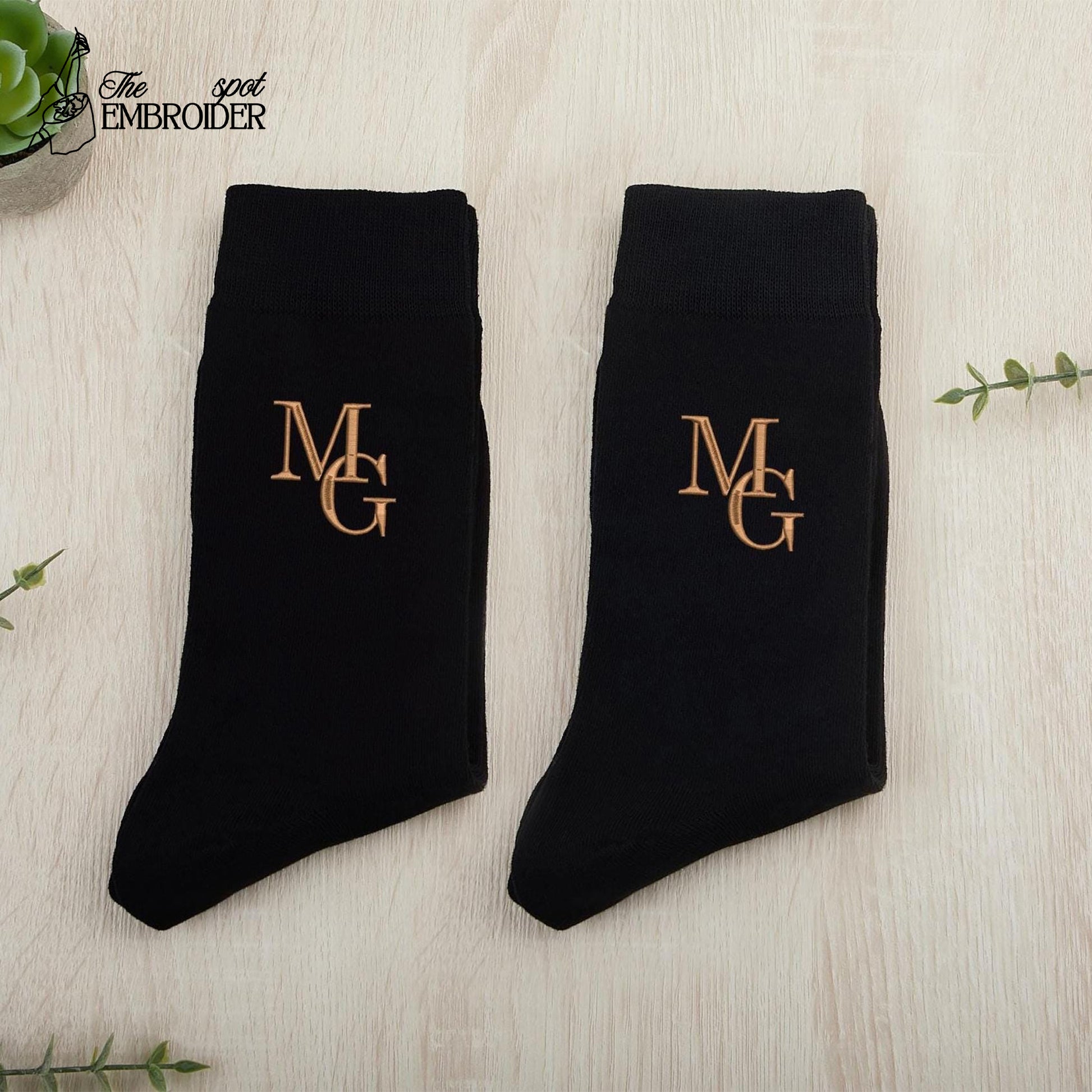 Embroidered Groomsman Socks, Groomsmen Socks Gifts, Best Man Proposal, Custom Embroidered Socks, Personalized Monogrammed Men's Dress Socks